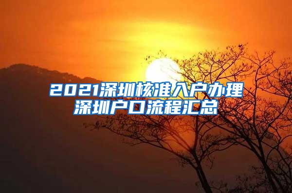 2021深圳核准入户办理深圳户口流程汇总