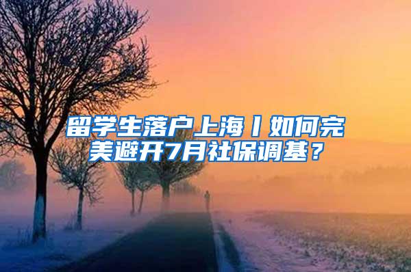 留学生落户上海丨如何完美避开7月社保调基？