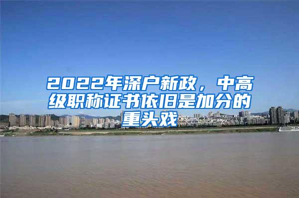 2022年深户新政，中高级职称证书依旧是加分的重头戏