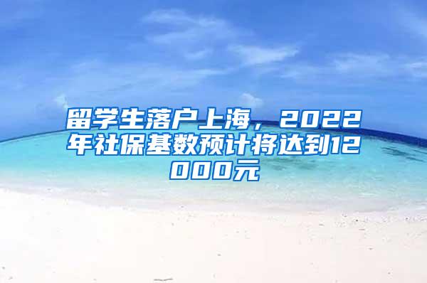 留学生落户上海，2022年社保基数预计将达到12000元