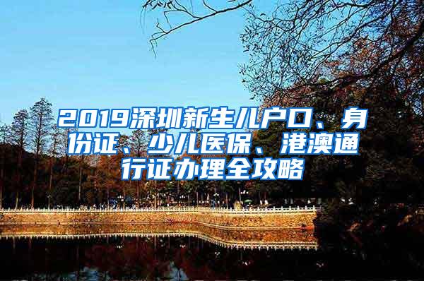 2019深圳新生儿户口、身份证、少儿医保、港澳通行证办理全攻略