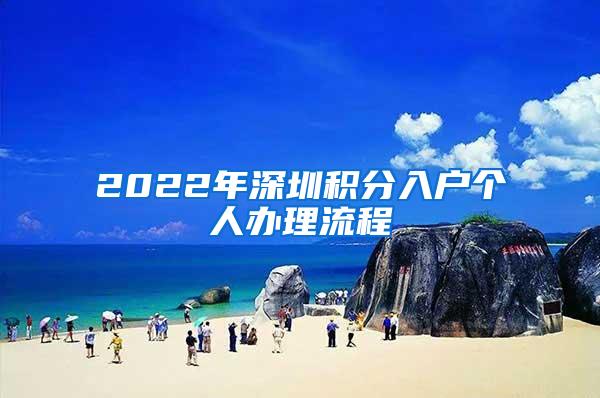 2022年深圳积分入户个人办理流程