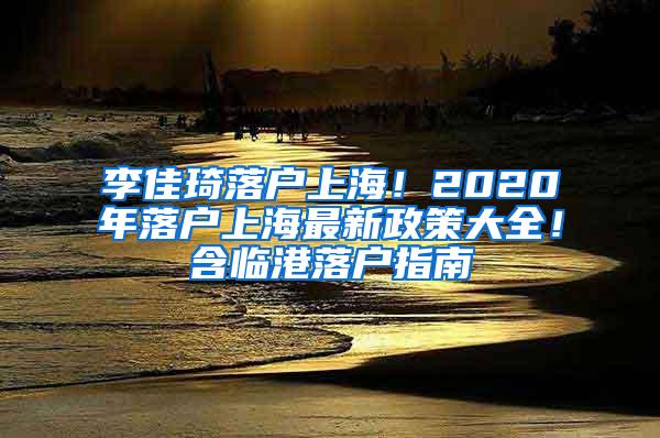 李佳琦落户上海！2020年落户上海最新政策大全！含临港落户指南