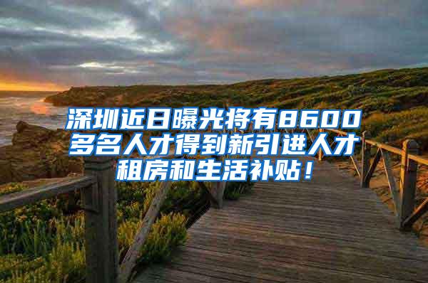 深圳近日曝光将有8600多名人才得到新引进人才租房和生活补贴！