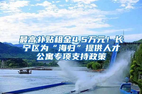 最高补贴租金4.5万元！长宁区为“海归”提供人才公寓专项支持政策