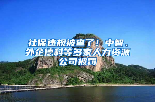 社保违规被查了！中智、外企德科等多家人力资源公司被罚