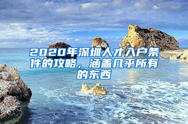 2020年深圳人才入户条件的攻略，涵盖几乎所有的东西