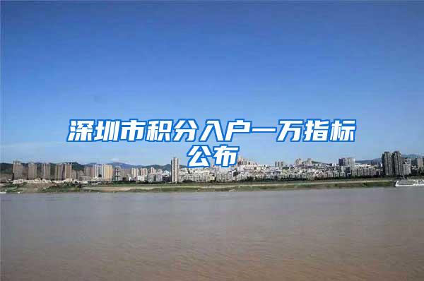 深圳市积分入户一万指标公布