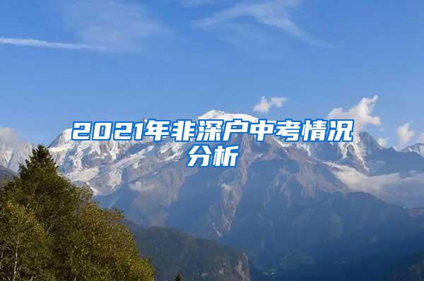 2021年非深户中考情况分析