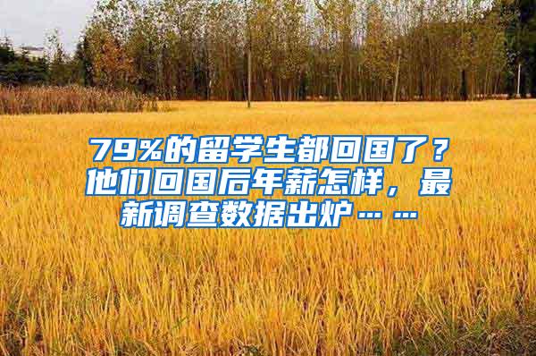 79%的留学生都回国了？他们回国后年薪怎样，最新调查数据出炉……