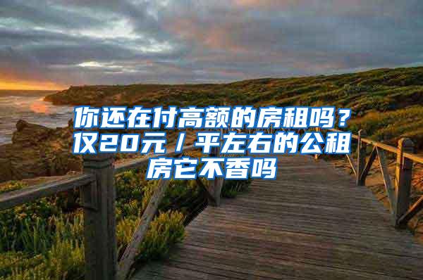 你还在付高额的房租吗？仅20元／平左右的公租房它不香吗