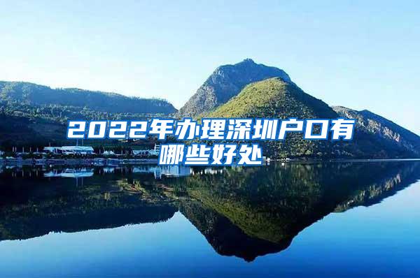 2022年办理深圳户口有哪些好处