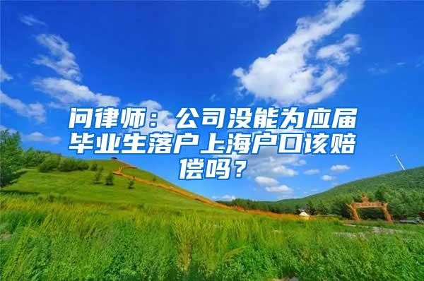 问律师：公司没能为应届毕业生落户上海户口该赔偿吗？