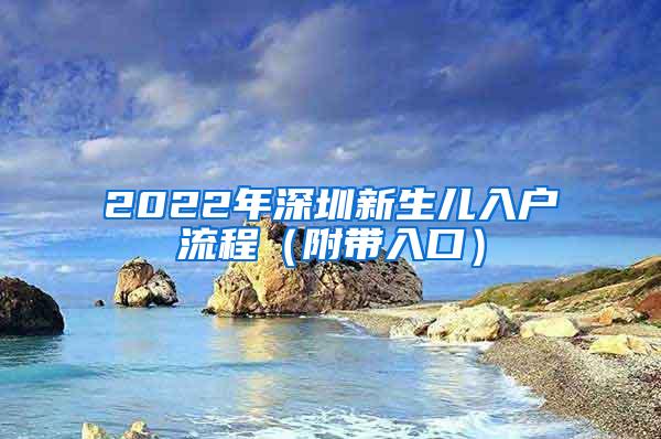 2022年深圳新生儿入户流程（附带入口）