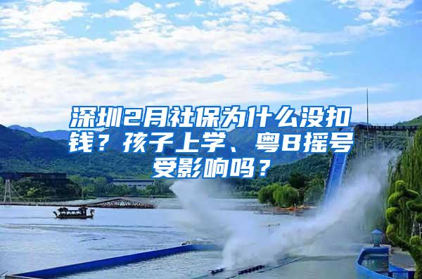 深圳2月社保为什么没扣钱？孩子上学、粤B摇号受影响吗？