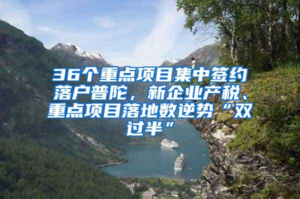 36个重点项目集中签约落户普陀，新企业产税、重点项目落地数逆势“双过半”