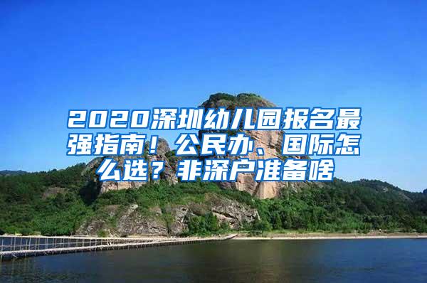 2020深圳幼儿园报名最强指南！公民办、国际怎么选？非深户准备啥