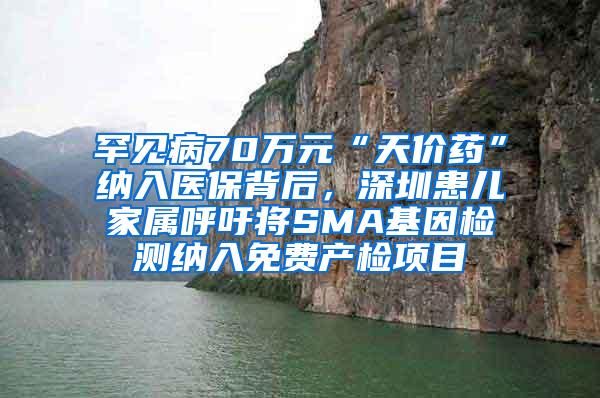 罕见病70万元“天价药”纳入医保背后，深圳患儿家属呼吁将SMA基因检测纳入免费产检项目