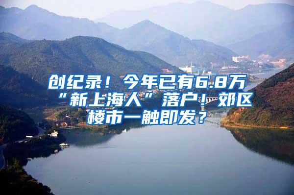 创纪录！今年已有6.8万“新上海人”落户！郊区楼市一触即发？