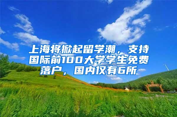 上海将掀起留学潮，支持国际前100大学学生免费落户，国内仅有6所