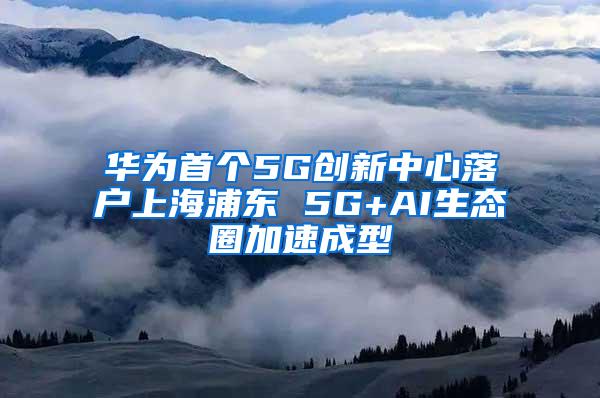 华为首个5G创新中心落户上海浦东 5G+AI生态圈加速成型