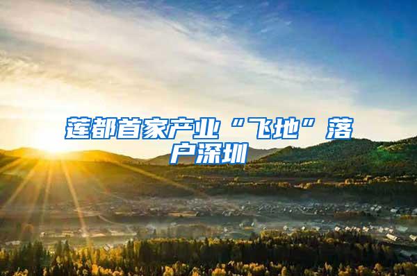 莲都首家产业“飞地”落户深圳