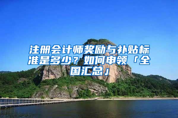 注册会计师奖励与补贴标准是多少？如何申领「全国汇总」