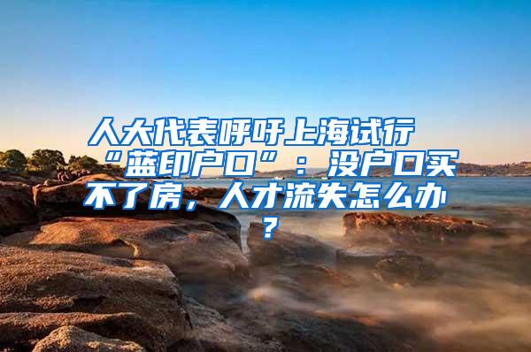 人大代表呼吁上海试行“蓝印户口”：没户口买不了房，人才流失怎么办？