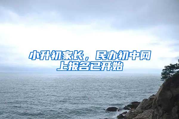 小升初家长，民办初中网上报名已开始