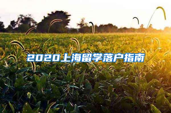 2020上海留学落户指南