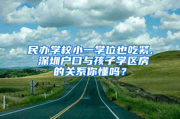 民办学校小一学位也吃紧, 深圳户口与孩子学区房的关系你懂吗？