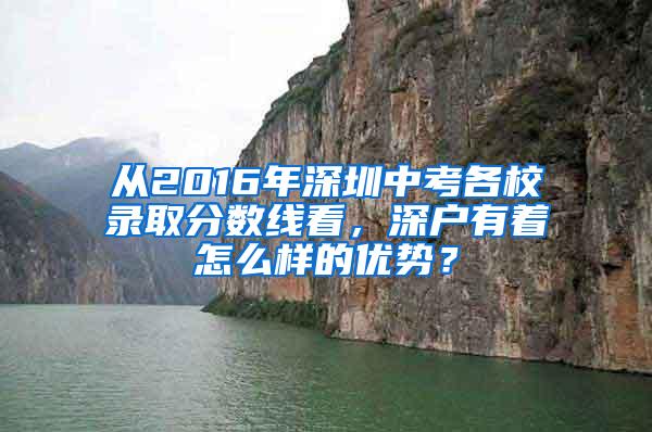 从2016年深圳中考各校录取分数线看，深户有着怎么样的优势？