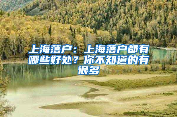 上海落户：上海落户都有哪些好处？你不知道的有很多