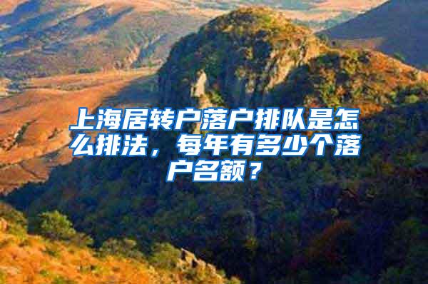 上海居转户落户排队是怎么排法，每年有多少个落户名额？