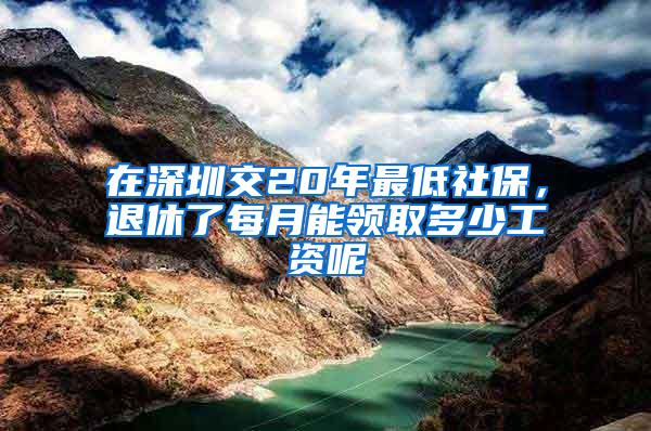 在深圳交20年最低社保，退休了每月能领取多少工资呢