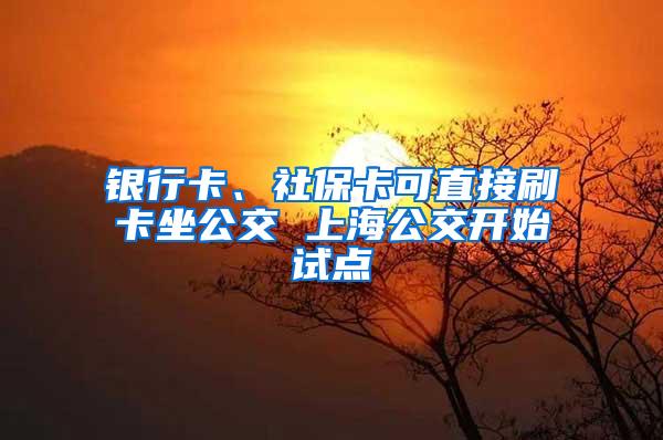 银行卡、社保卡可直接刷卡坐公交 上海公交开始试点