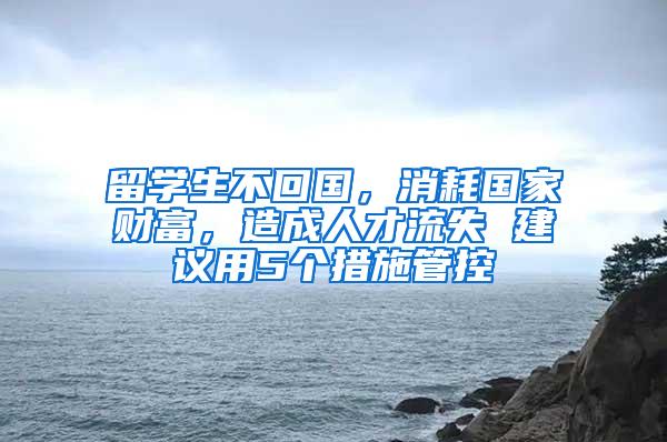 留学生不回国，消耗国家财富，造成人才流失 建议用5个措施管控