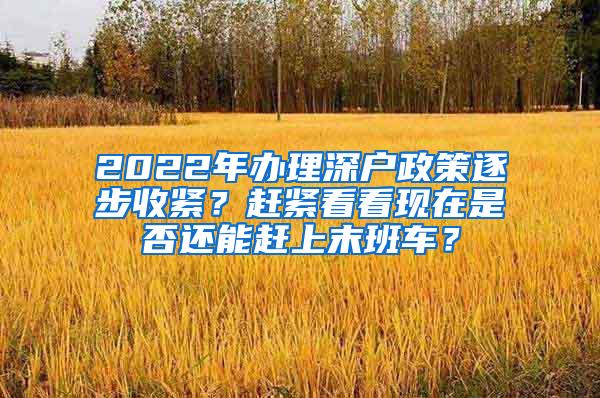 2022年办理深户政策逐步收紧？赶紧看看现在是否还能赶上末班车？