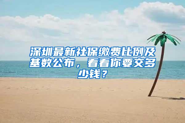 深圳最新社保缴费比例及基数公布，看看你要交多少钱？