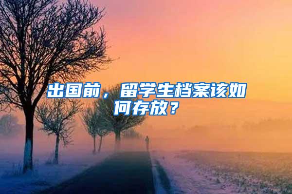 出国前，留学生档案该如何存放？