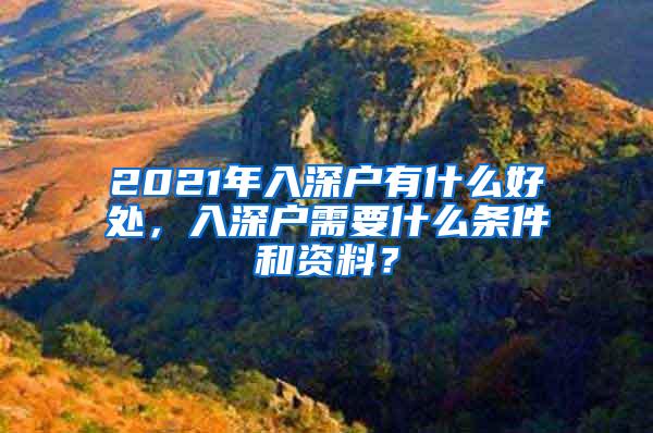 2021年入深户有什么好处，入深户需要什么条件和资料？