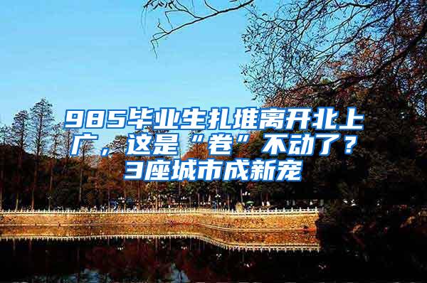 985毕业生扎堆离开北上广，这是“卷”不动了？3座城市成新宠