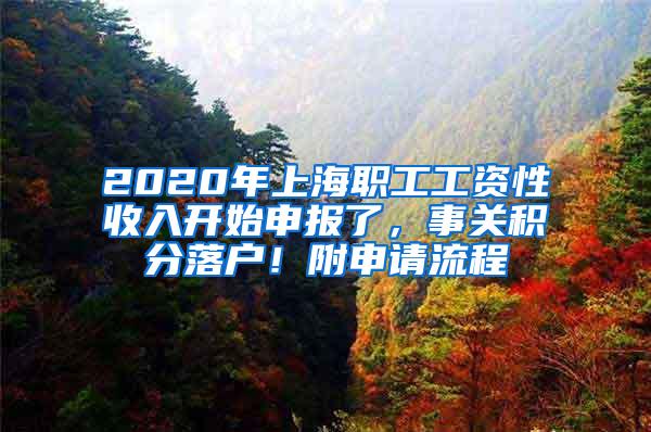 2020年上海职工工资性收入开始申报了，事关积分落户！附申请流程