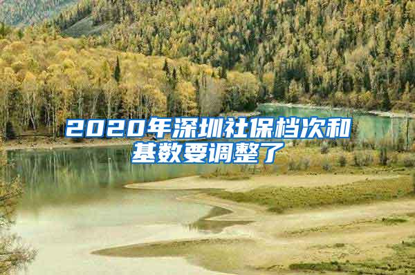 2020年深圳社保档次和基数要调整了