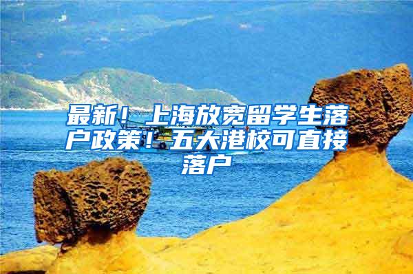 最新！上海放宽留学生落户政策！五大港校可直接落户