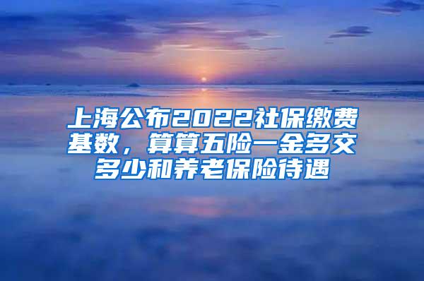 上海公布2022社保缴费基数，算算五险一金多交多少和养老保险待遇