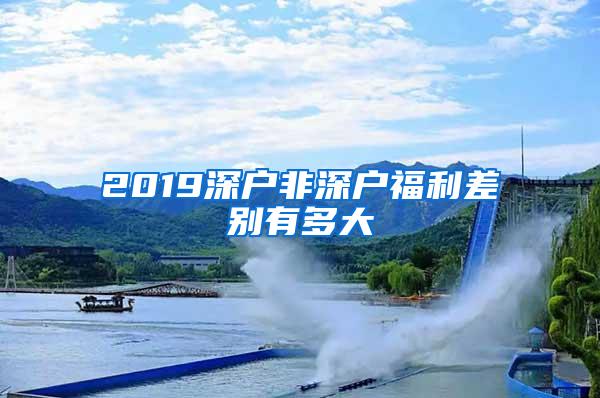 2019深户非深户福利差别有多大