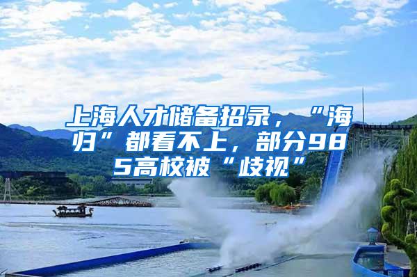 上海人才储备招录，“海归”都看不上，部分985高校被“歧视”