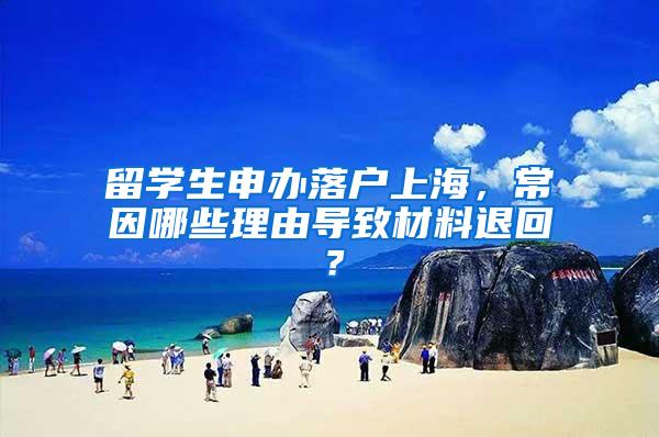 留学生申办落户上海，常因哪些理由导致材料退回？