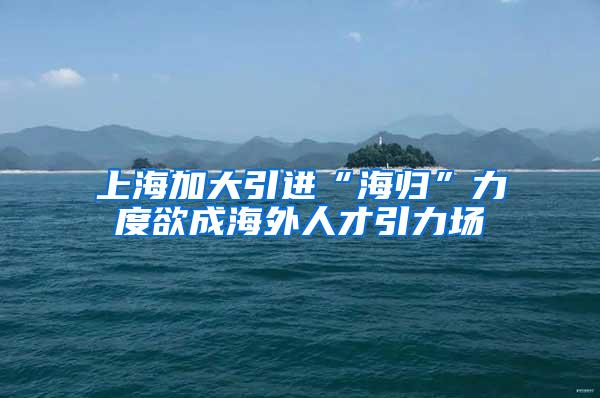 上海加大引进“海归”力度欲成海外人才引力场